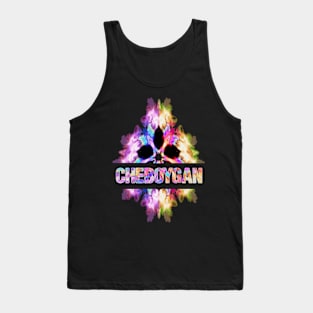 Cheboygan Tie Dye Watercolor Gift Souvenir Tank Top